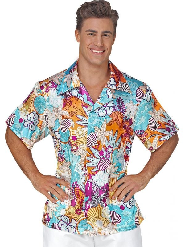 Gekleurde Hawaii blouse man