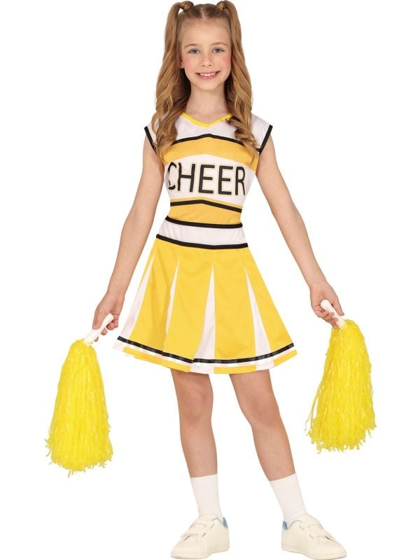 Gele Cheerleader Kostuum Kind