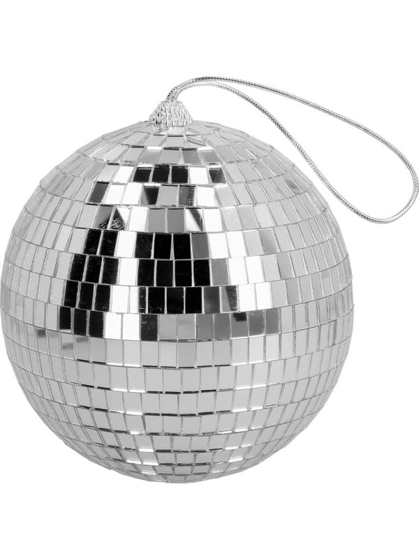 Glanzende Zilveren Disco Bal 15 cm