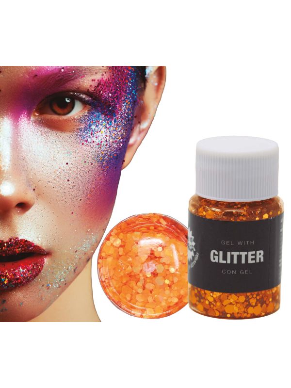 Glittergel oranje