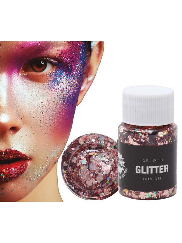 Glittergel rozé zwart