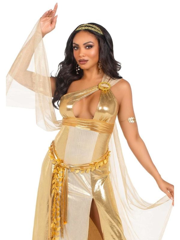 Golden goddess cleopatra jurk dames