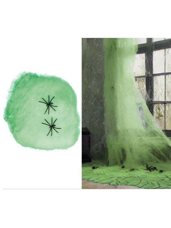 Groen spinnenweb Halloween