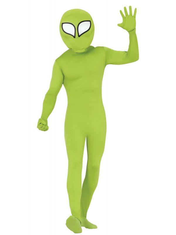 Groene second skin alien outfit