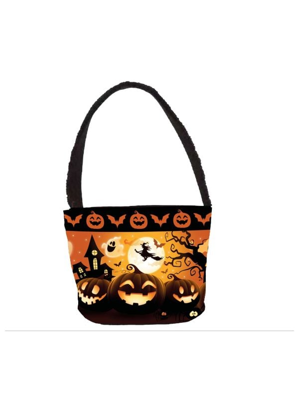 Halloween angry pumpkin snoepgoed tas