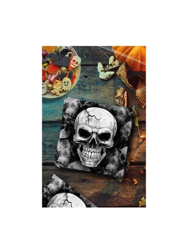 Halloween angry skull servetten