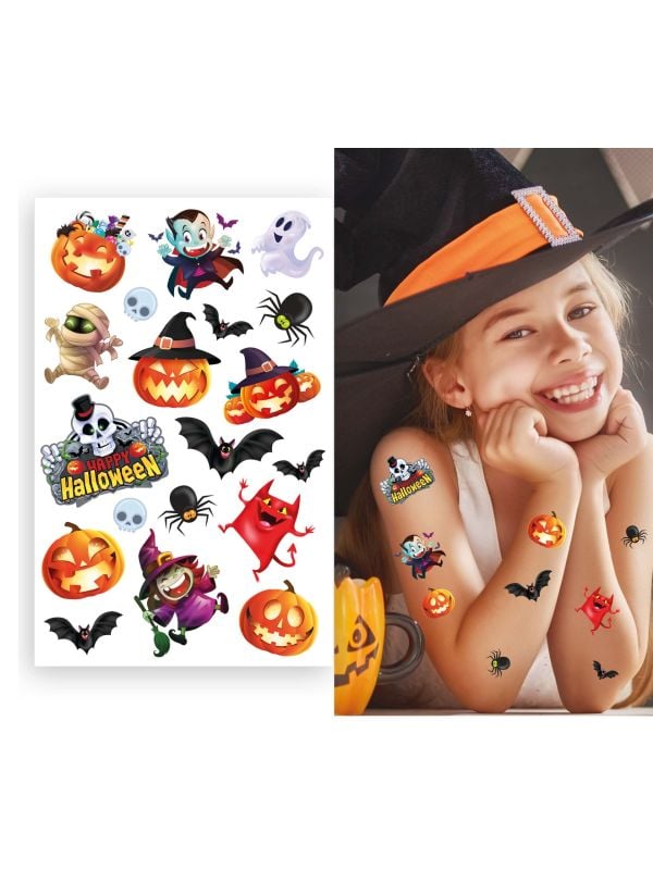 Halloween figuren nep tattoos kind