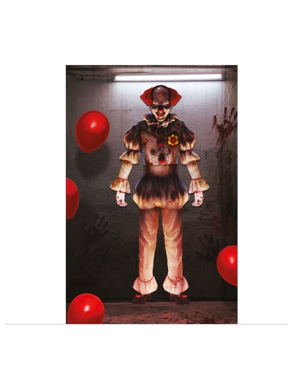 Halloween horror clown wanddecoratie