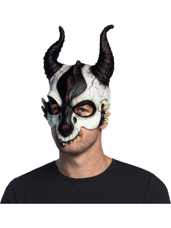 Halloween Latex Drakenschedel Halfmasker