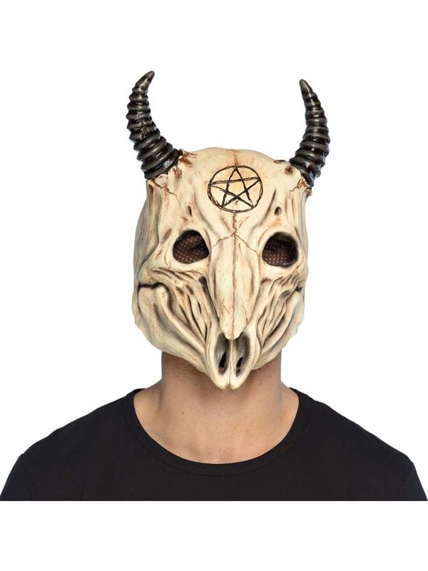 Halloween Latex Ram Schedel Hoofdmasker