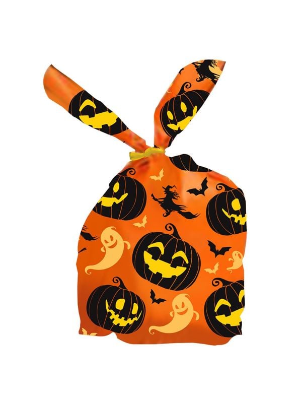 Halloween oranje pompoen uitdeelzakjes