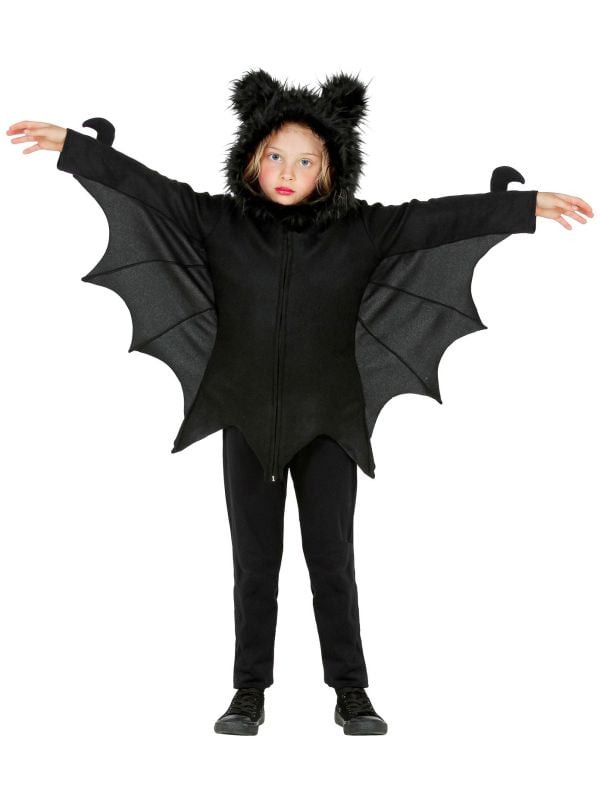 Halloween pluche vleermuis poncho kind