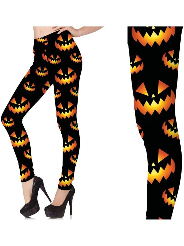 Halloween pompoen legging  dames