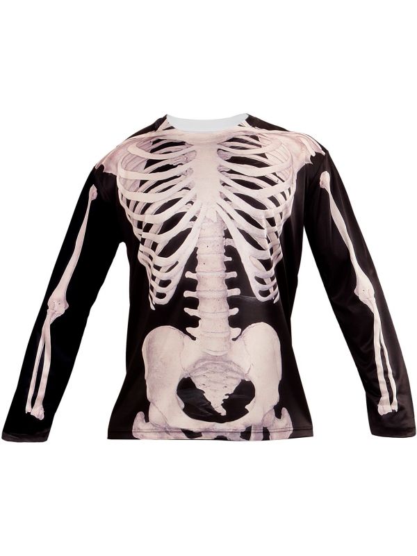specificatie briefpapier defect Halloween skelet shirt | Carnavalskleding.nl