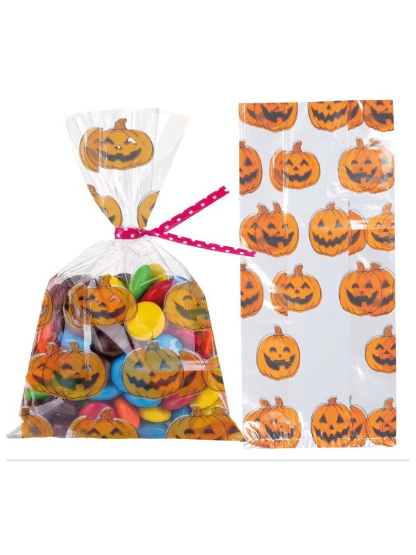 Halloween snoepzakjes pompoenen