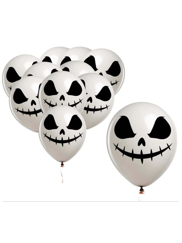 Halloween witte spoken ballonnen 30cm