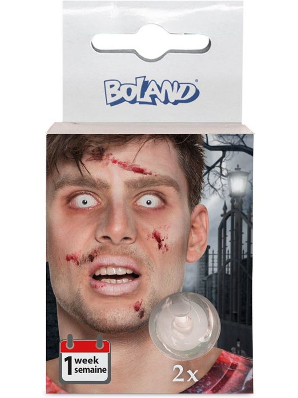 Voorwoord Met andere bands Sterkte Halloween zombie witte kleur lenzen