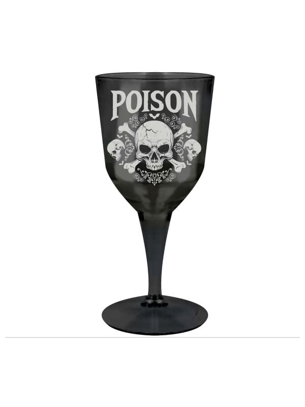 Halloween zwarte posion wijnglas