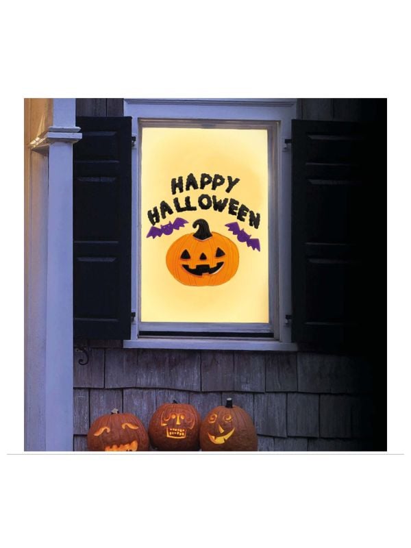 Happy halloween gel raam stickers