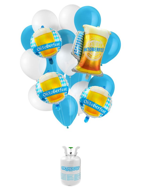 Heliumtank met oktoberfest ballonnen