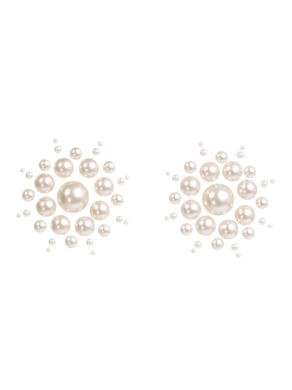 Isla White Nipple Jewel Stickers - Elegante Lichaamsversiering