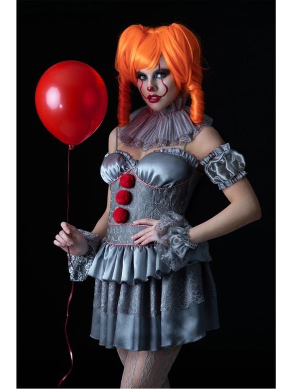 It Pennywise Sexy Dames Kostuum Grijs