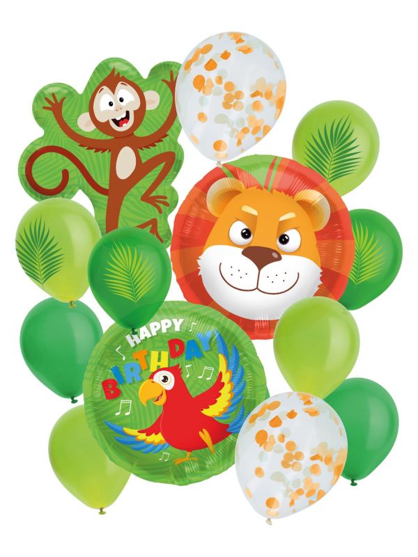 Jungle ballonnenset kinderfeestje Folie & Latex