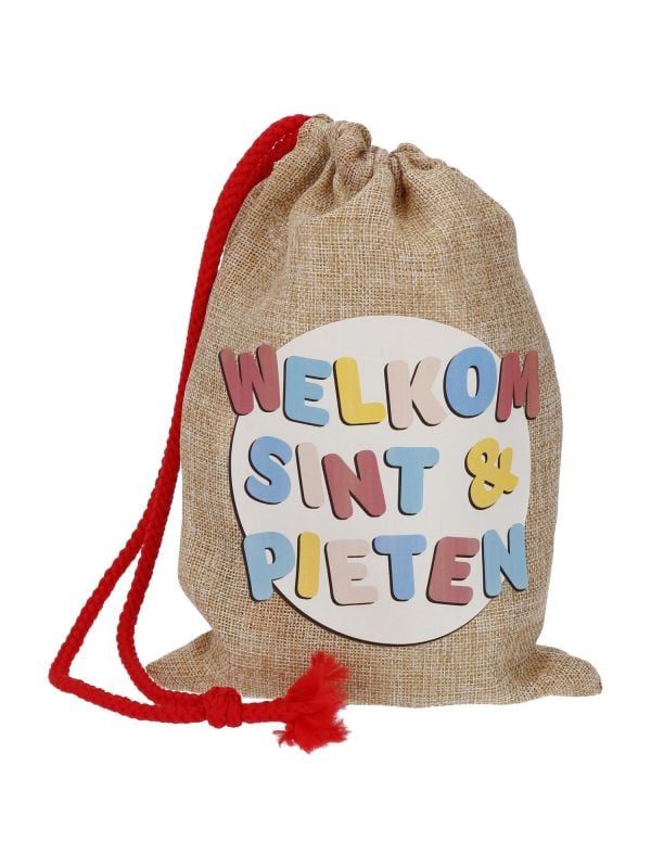 Jute uitdeelzak Sinterklaas