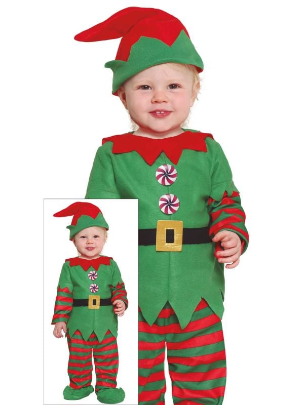 Kleine kerst elf kostuum baby