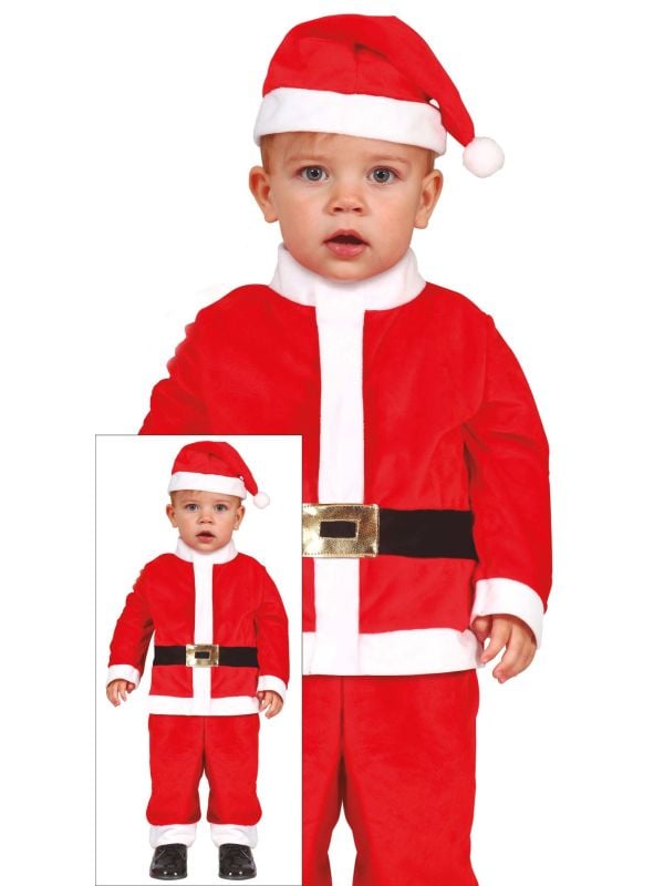 Kleine kerstman baby kostuum