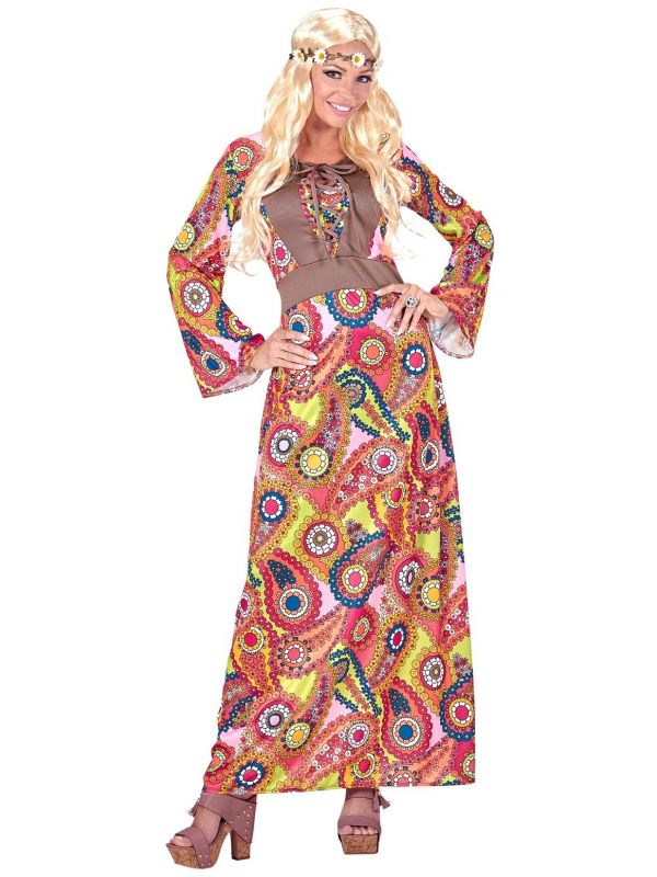Madison soort Behandeling Lange hippie jurk dames | Carnavalskleding.nl