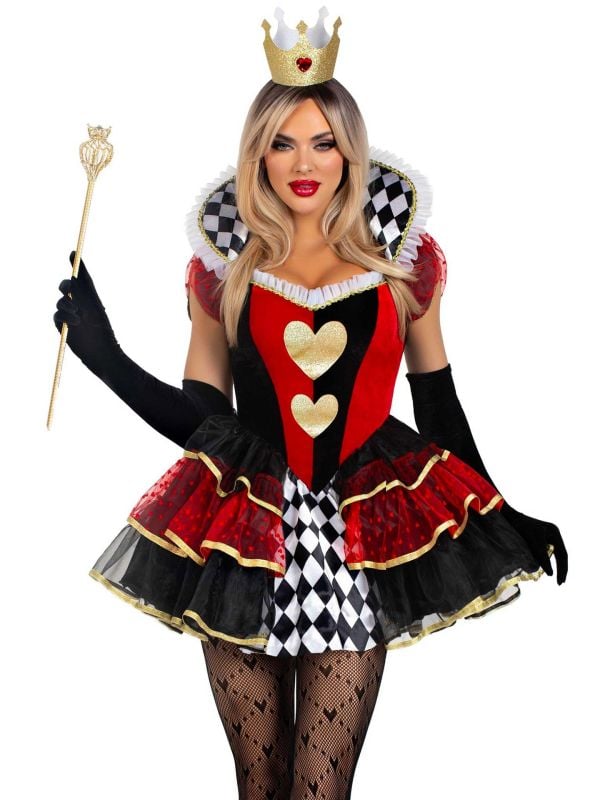 Luxe queen of hearts jurkje dames