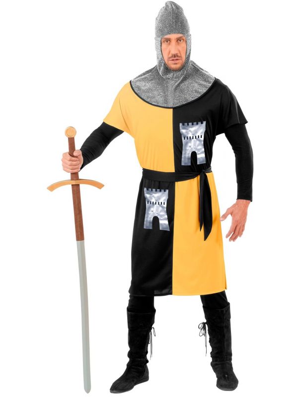 Guinness punch Oplossen Middeleeuws ridder kostuum geel zwart