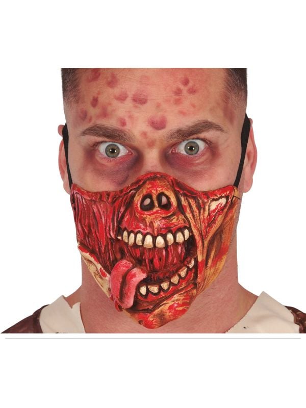 Monster met tong half masker