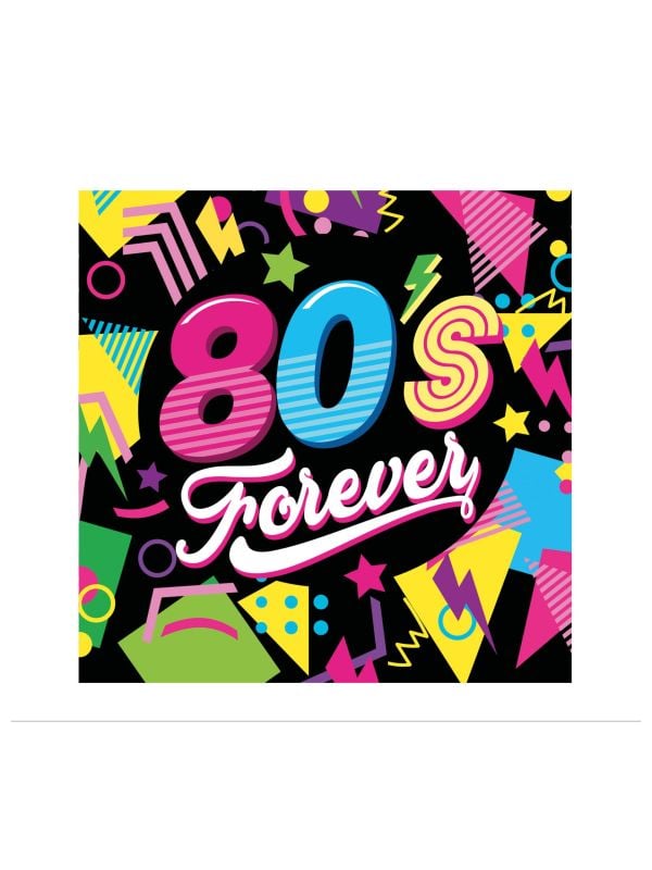 Neon 80s forever servetten