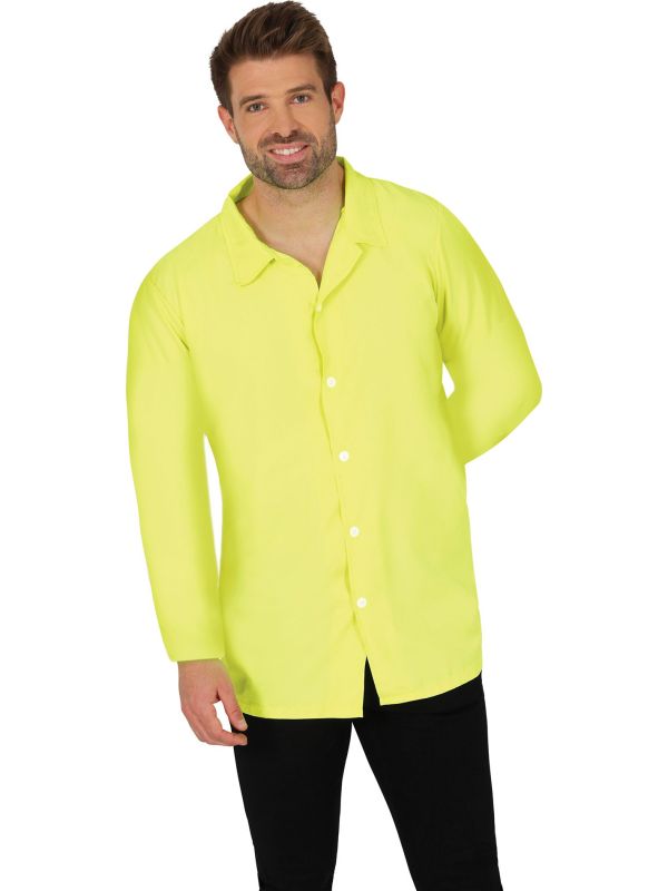 Neon Geel 80's Blouse Volwassenen