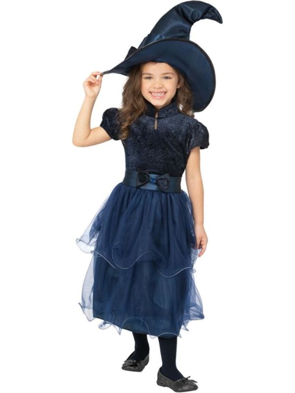 Night Witch Meisjes Kostuum Blauw