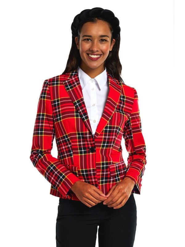 Opposuits Dames Blazer Lumberjackie Rood