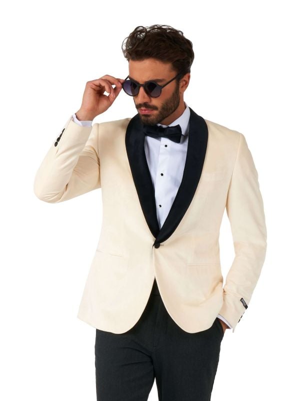 Opposuits Deluxe Heren Dinner Blazer Ivory Champagne