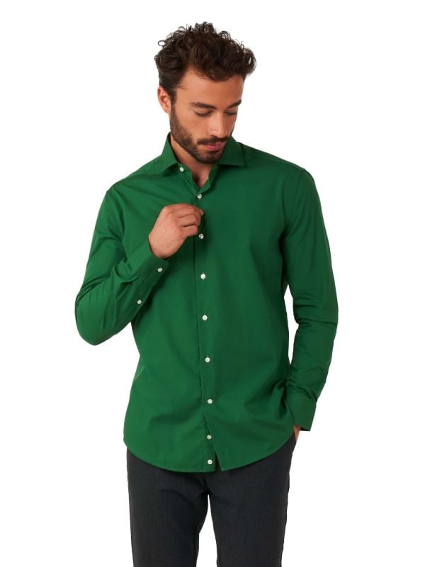 Opposuits Heren Overhemd Glorious Green Groen