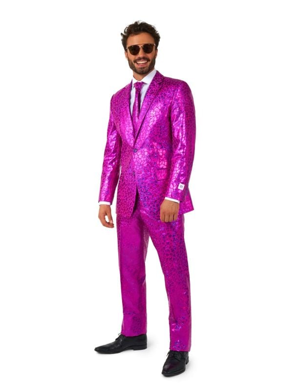 Opposuits Heren Peppy Pink Kostuum Roze