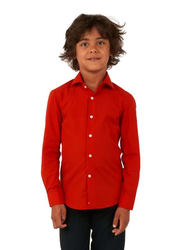 Opposuits Jongens Overhemd Red Devil Rood