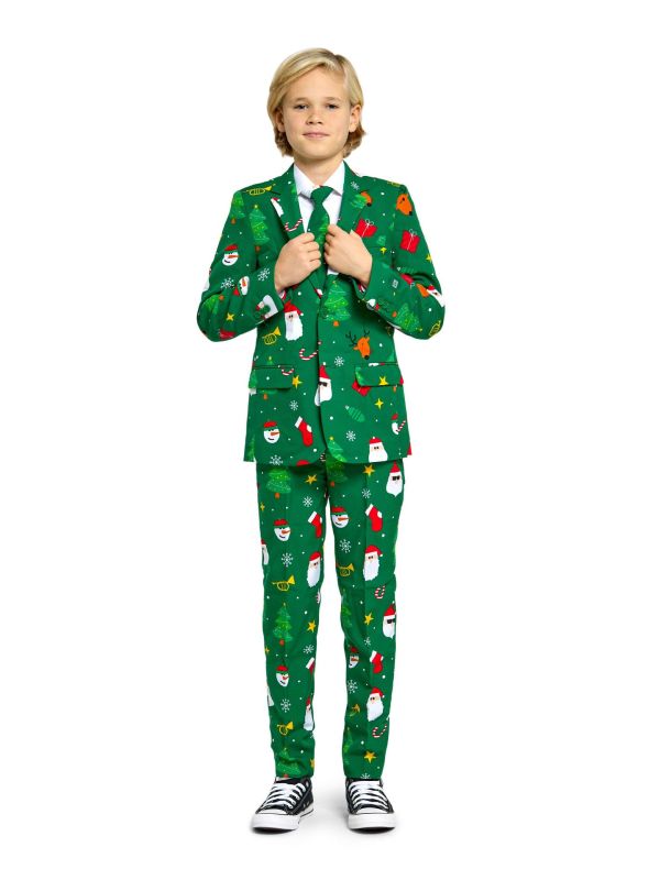 Opposuits Tieners Festivity Kerst Kostuum Groen