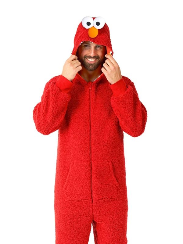 Opposuits Volwassen Unisex Onesie Elmo