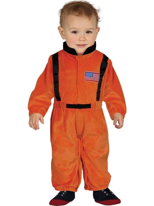 Oranje Astronaut Kostuum Baby