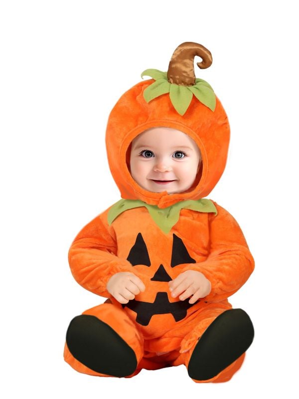 Oranje pompoen onesie baby