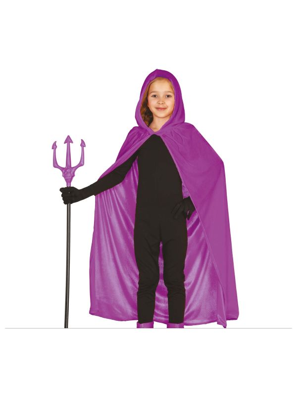 Paarse velvet cape kinderen