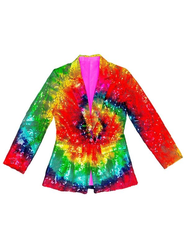 Pailletten colbert dames tie dye