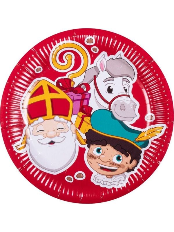 Papieren Sinterklaas Bordjes 10 Stuks