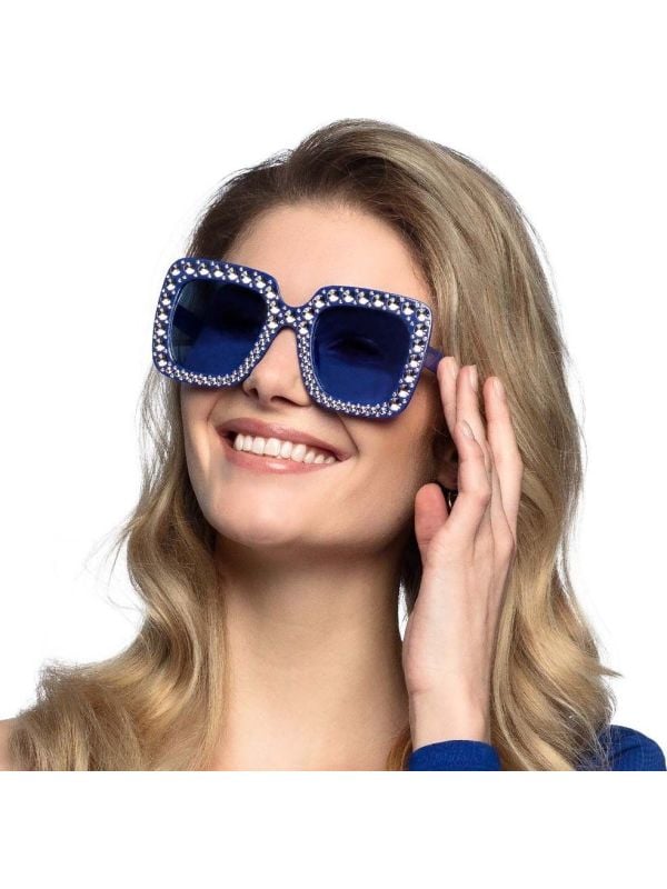 Partybril Bling Bling Blauw